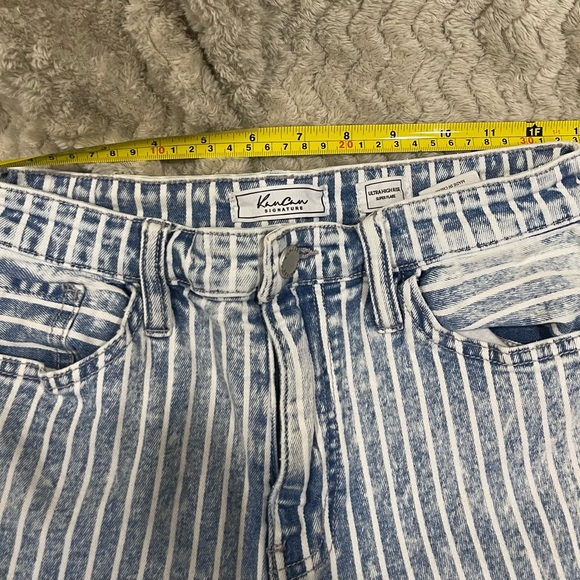 SIZE 7/27 KANCAN ESTILO WOMEN’S ULTRA HIGH RISE SUPER FLARE LEG BLUE DENIM JEANS - Picture 8 of 8